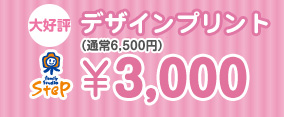 デザインプリント（通常6,500円）&yen;3,000